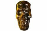 Polished Tiger's Eye Skull - Crystal Skull #111802-1
